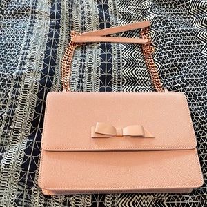 Ted Baker Pink Handbag with rose gold chain (NWOT)